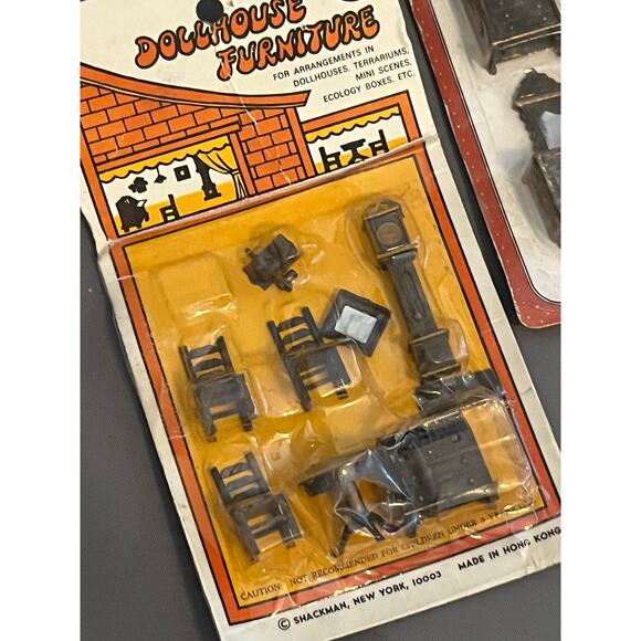 Fibre Craft Mini Doll Accessories Bathroom 2 Dining Bedroom Lot Four Set New - Picture 2 of 10